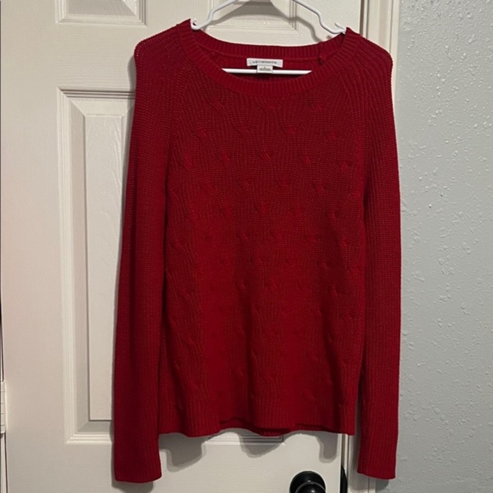 Liz Claiborne Red Crew Neck Sweater